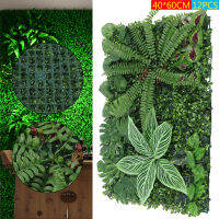 พืชประดิษฐ์12PCs Greenery Wall Hedge หญ้ารั้วใบไม้แผงตกแต่ง9X พลาสติกพืชประดิษฐ์ Mat Greenery