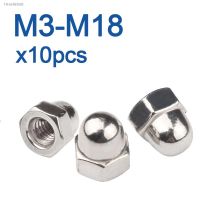 ∏✇ 10pcs/lot Acorn Cap Nut M3 M4 M5 M6 M8 M10 M12 M14 M16 M18 A2-70 Stainless Steel Decorative Cap Nuts Caps Covers