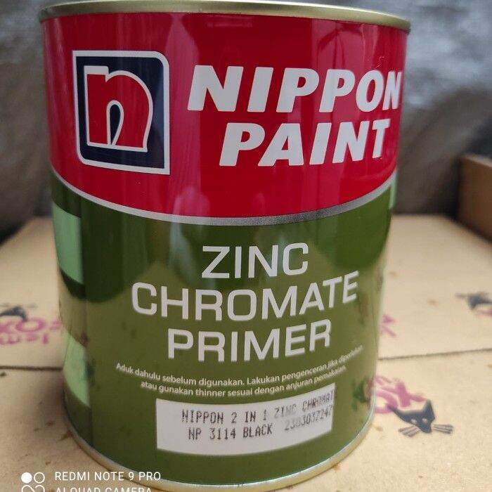 Nippon zinc chromate 2 in 1 black,meni Nippon paint + cat hitam 1kg