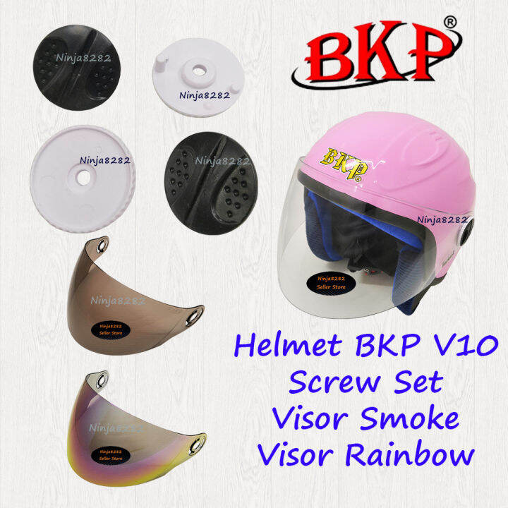 Helmet BKP V10 Screw Set Or Visor ( Clear / Smoke / Rainbow ) Lazada