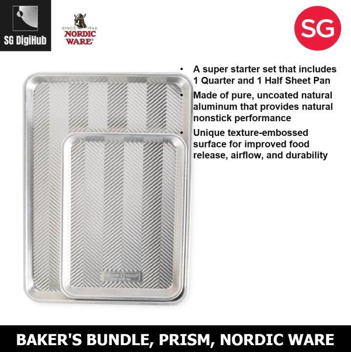 Nordic Ware Prism Baker's Bundle Quarter and Half Sheet Lazada Singapore