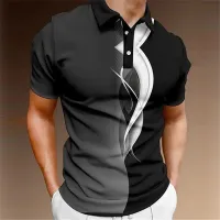 Summer Mens Tops Short Sleeve Polo Shirts Casual Sports Golf Shirts