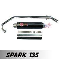 ท่อสูตร คอเลส รุ่น SPARK 135 ปลายกลม ตรงรุ่น คอสแตนเลสปัดเงา ท่อโมวิค MOVIC-X ทรง ENDURANCE มี มอก. คอท่อสแตนเลสแท้อย่างดี + ปลาย + แค้มรัดท่อ พร้อมอุปกรณ์ติดตั้งครบชุด งานสวยเนี๊ยบ ราคาพิเศษสุดๆ