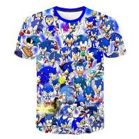 Childrens Clothing Set Sonic 3d Short Sleeve Set Toddler Girl Top + Shorts 2-piece Set Sports Set Casual Baby Set Baby Boy Anim