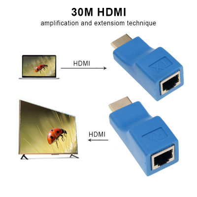 สำหรับ HDMI Extender 4K RJ45พอร์ต LAN ขยายเครือข่ายได้ถึง30M กว่า CAT5e / 6 UTP LAN สายเคเบิลอีเธอร์เน็ตสำหรับ HDTV HDPC