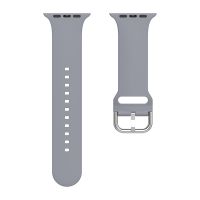 SmartPhonemall Silicone Solid Color Watch Band For Apple Watch Series 7 45mm(Deep Gray)