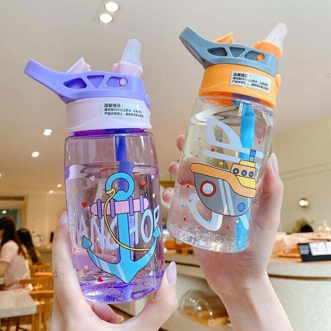 Ready Stock School Kid's Drinking Bottle Straw 480ml Botol Water Bottle ...