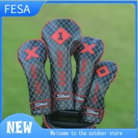 FESA Titleist ที่คลุมหัวไม้กอล์ฟผ้าหุ้มหัวไม้กอล์ฟสำหรับคนขับแฟร์เวย์ไฮบริด135H คลับชุดหัวหนัง PU อุปกรณ์กอล์ฟป้องกันใช้ได้ทั้งผู้ชายและผู้หญิง