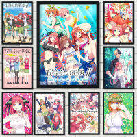 2ชิ้น Quintessential Quintuplets 40x60เซนติเมตร (16x24นิ้ว) การ์ตูนโปสเตอร์โปสเตอร์ญี่ปุ่นอะนิเมะสภาพแวดล้อมโปสเตอร์ห้องนอนห้องนั่งเล่นแขวนภาพวาด