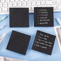 Black Sticky Notes Message Memo Pads Posted Its Solid Color Note N Times Stickers Creative Stationery School Office Supplies