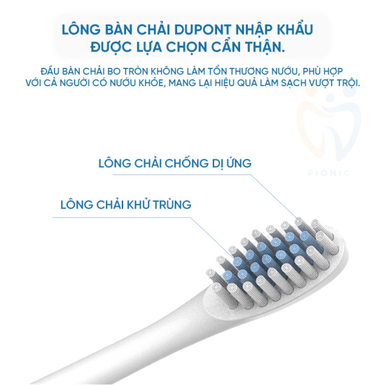 Bàn chải điện tự động fionic boorui et10 công nghệ sóng âm sonic trắng - ảnh sản phẩm 5