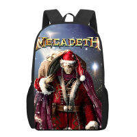 Megadeth Thrash Metal band 16 inch Kids School Bags 3D Print Children Book Bags for Girl Boy Schoolbag Primary Backpacks Mochila