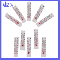 Akabs เครื่องวัดอุณหภูมิในร่มกระดาษแข็ง5cmX1.1cm 10ชิ้น-20-50องศาเซลเซียส