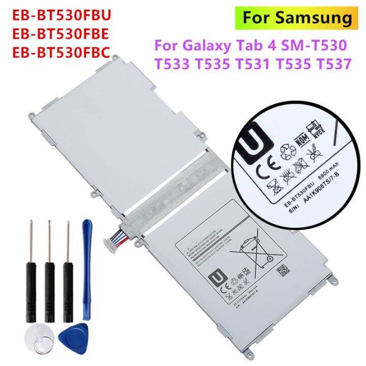 แบตเตอรี่-samsung-galaxy-tab-4-tab-4-sm-t530-t531-t533-t535-t537-6800mah-เครื่องมือฟรี-รับประกัน-3-เดือน