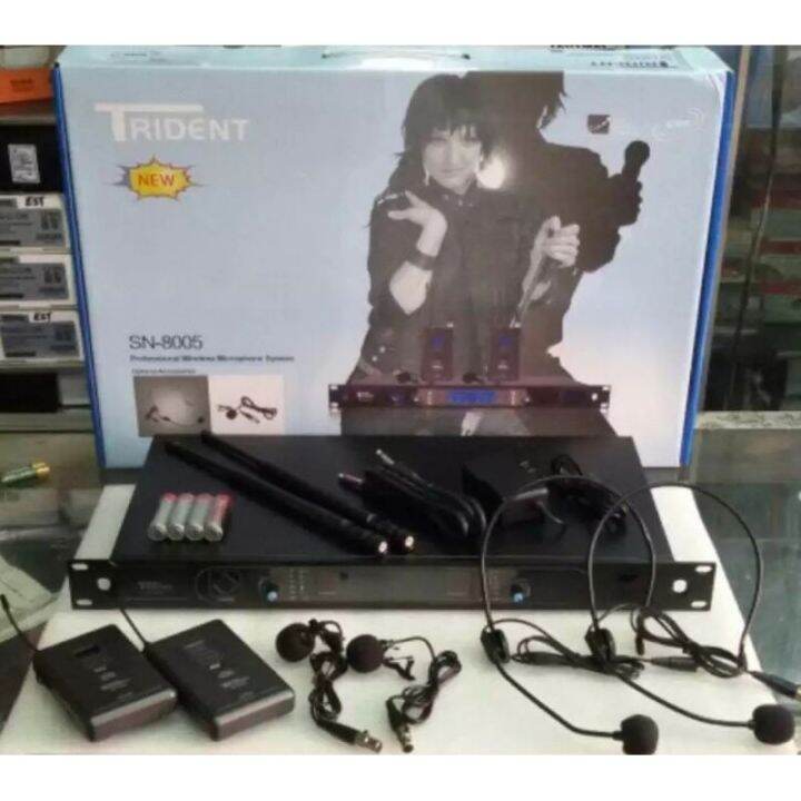 TRIDENT SN8005 Wireless Microphone System / Lapel Microphone Lazada PH