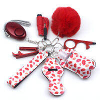 10Pcs ขายร้อน Personal Security Alarm พวงกุญแจชุด Multi-Function Keyring Girl S Safety Self Protection Guard Gift