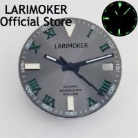 LARIMOKER หน้าปัดนาฬิกาสีเทา29มม. แบบเรืองแสงเคส36มม. 38มม. 39มม. 40มม. เหมาะกับการเคลื่อนไหวของ NH35