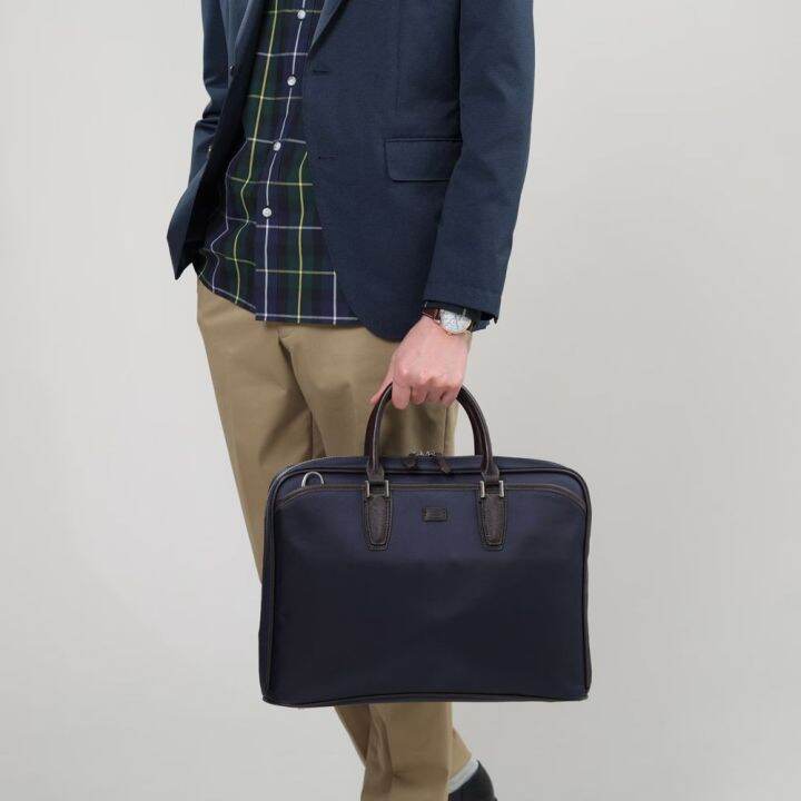 takeo-kikuchi-กระเป๋าเอกสาร-twill-nylon-briefcase-bag