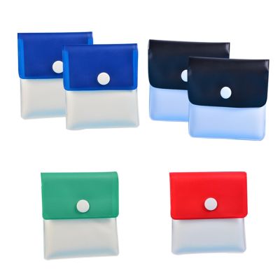 6pcs Portable Pocket Ashtray Pouch Reusable PVC Ash Bag Coin Purse for Car/Home 7.8x8cm