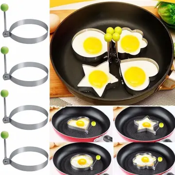 1pc Stainless Steel Frying Egg Mould, Modern Round Shaped Frying