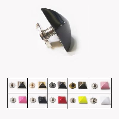 【CW】 5-10sets 10mm Rivets Studs Screw Spike Nailheads Leather Shoes Apparel Accessory