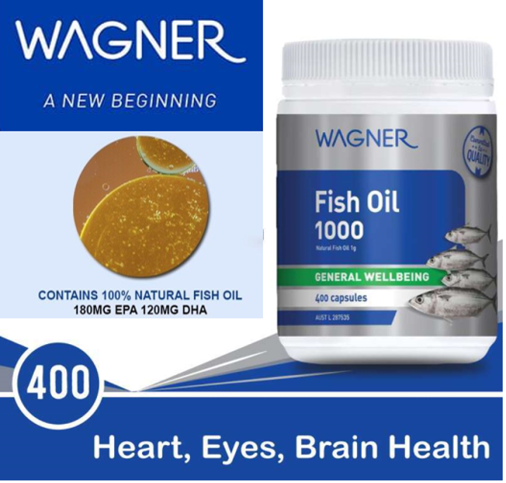 Wagner Fish Oil 1000mg. Omega3 (DHA) 400 Capsules Lazada.co.th