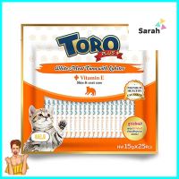 ขนมแมวเลีย TORO PLUS WHITE MEAT TUNA WITH LOBSTER แพ็ก 25 ชิ้นLICKABLE CAT TREAT TORO PLUS WHITE MEAT TUNA WITH LOBSTER 25PCS **จัดส่งด่วนทั่วประเทศ**