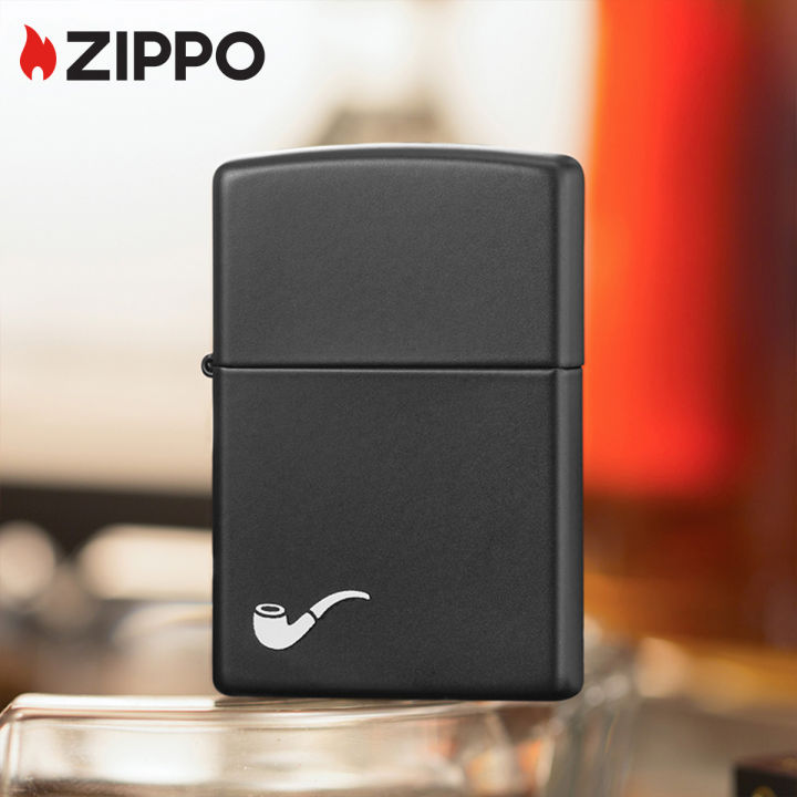 zippo-pipe-lighter-zippo-pipe-black-matte-lighter-zippo-218plสีดําด้าน-ไฟแช็กไม่มีเชื้อเพลิงภายใน