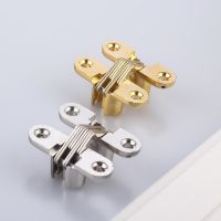 1PCS Hidden Hinges 8x42MM Invisible Concealed Cross Door Hinge Bearing 180D With Screw For Folding Door/Window Furniture DIY