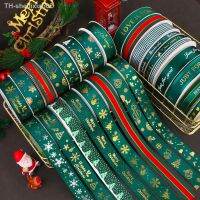 △♀◎ 2.5cmx22m/Dark green christmas ribbon English gift wrapping bow decorative gold edge hot width