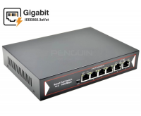 Gigabit PoE Switch 4 Port (Isolation Port) + 2 GE Uplink