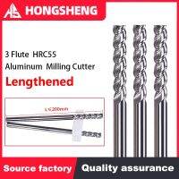 【DT】hot！ 1 To 20mm Carbide Milling Cutter Lengthen 75/150/200 HRC55 Aluminum Wood Plastic 3 Flute Tungsten End Mill