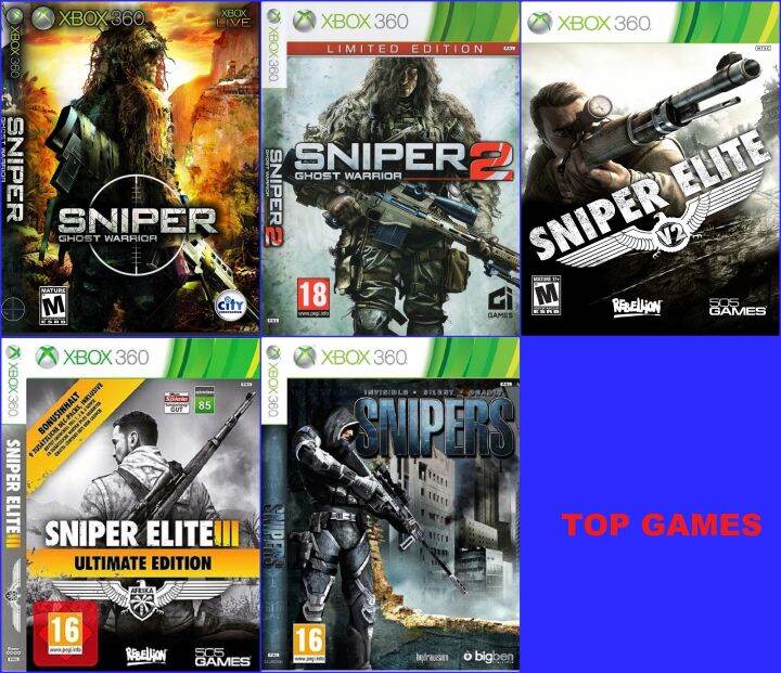Sniper สไนเปอร์ All แผ่นเกม Xbox 360 สำหลับเครื่อง แปลงระบบ RGH - JTAG ...