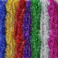 2m Colorful Tinsel Garland Omament Christmas Tree Decoration Color Bar Party Accessories Wedding Festival Birthday Decorations