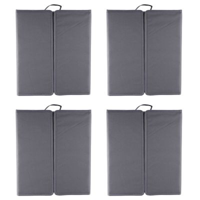 SheetCube Foldable Bed Sheet Set Organizer 4 Pack , Fabric Storage for Bed Sheets Organizer for Bedding Clothes Towels