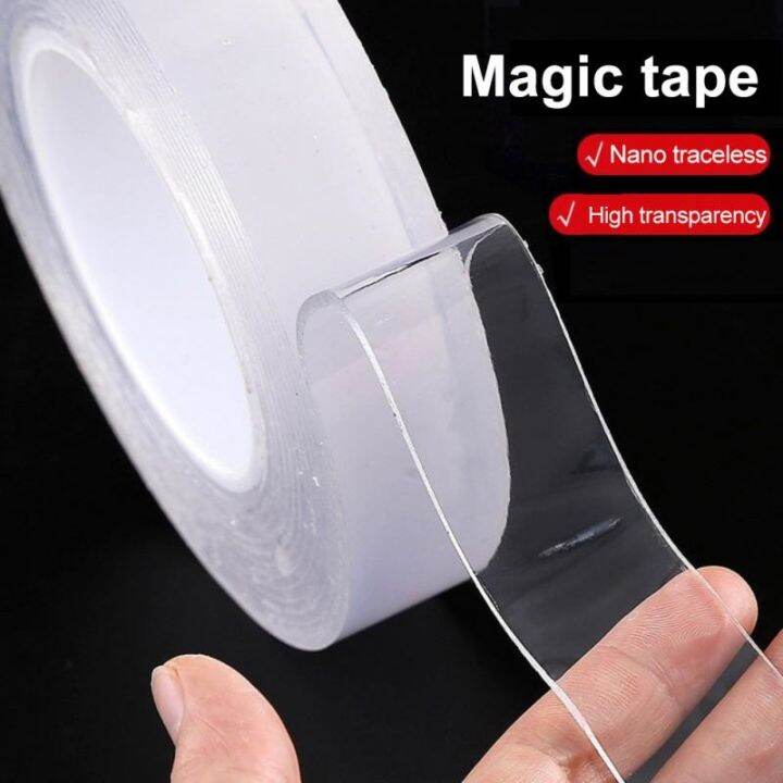 1-2-3-5m-double-sided-tape-nano-tape-reusable-waterproof-wall-sticker-non-marking-and-washable-self-adhesive-transparent-tapes