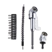 105 Degree Screwdriver Set 1/4" Magnetic Bit Socket Power Drill Holder Adjustable Turning Nozzles for Screwdriver Hand Tools Drills  Drivers