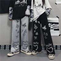 ผู้หญิงกางเกง Streetwear Gothic ขนาดใหญ่ขากว้างกางเกง Casual Hip-Hop Y2k Harajuku Femme Pantalon Vintage Dark กางเกง Aesthetic