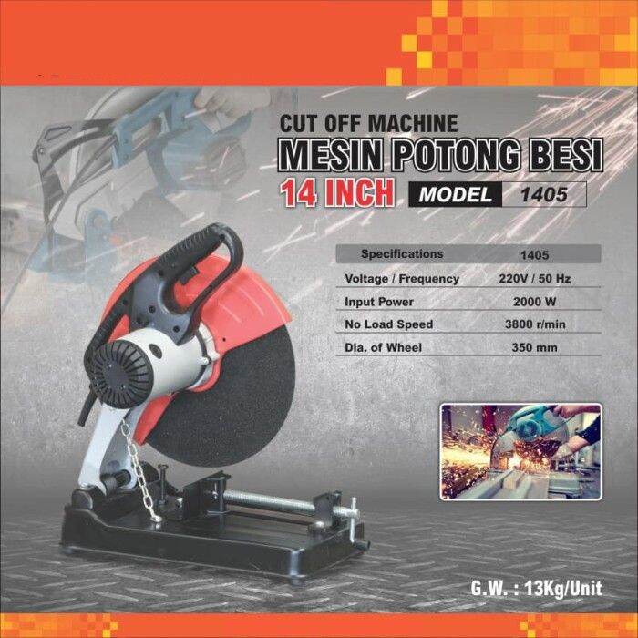Cut Off 14 Inch Cutting Wheel Listrik 350mm Mesin Potong Besi Besar ...