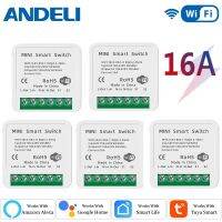 ANDELI DIY WiFi Mini Smart Light Switch 16A Two Way Control Tuya/Smartlife APP Remote Control for  Alexa Google Home Automation Power Points  Switches