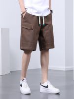 HOT11★2023ใหม่ฤดูร้อนกางเกงขาสั้นผู้ชาย8XL ขนาดบวก drawstring ตรงหลวม sweatshorts ชายผ้าฝ้ายเบอร์มิวดากางเกงยีนส์ขาสั้นสบายๆ