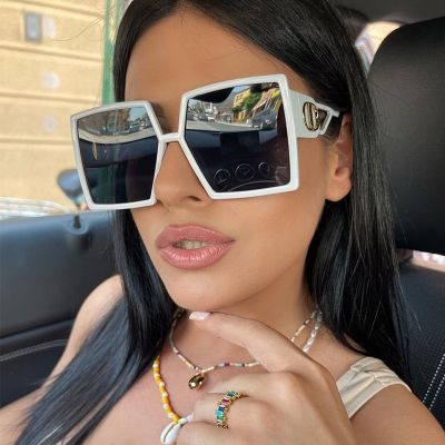 Luxury Designer Sunglasses Women 2022 Fashion Vintage Oversize Square Sun glasses Shades lunette de soleil femme UV400 Eyewear