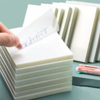 6 Packs Waterproof Transparent Memo Pads Sticky Notes Pad Clear Sticky Note Paper for Student Office Stationery 6*50 Sheets