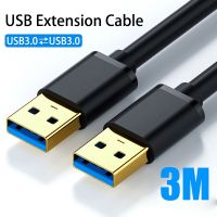 New 0.25-3m USB to USB 3.0 Extension Cable USB A Male to Male USB 2.0 Extender For Radiator Hard Disk TV Box USB Cable Extension