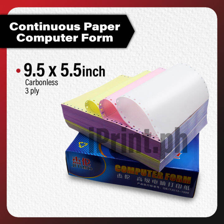 iPrint - 3 Ply Carbonless Continuous Paper Computer Form 9.5 x 5 ...