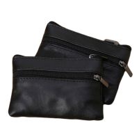 ✔ Coin Key Soft Zipper Leather Wallet Men Women Solid Pouch Bag Gift High Quality Cool New Fashion Black Mini Coin Purse