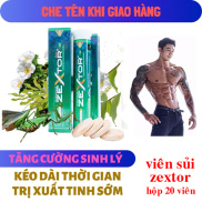 Viên sủi ZEXTOR cao cấp tăng cường sinh lý nam mạnh mẽ hộp 20 viên - hàng