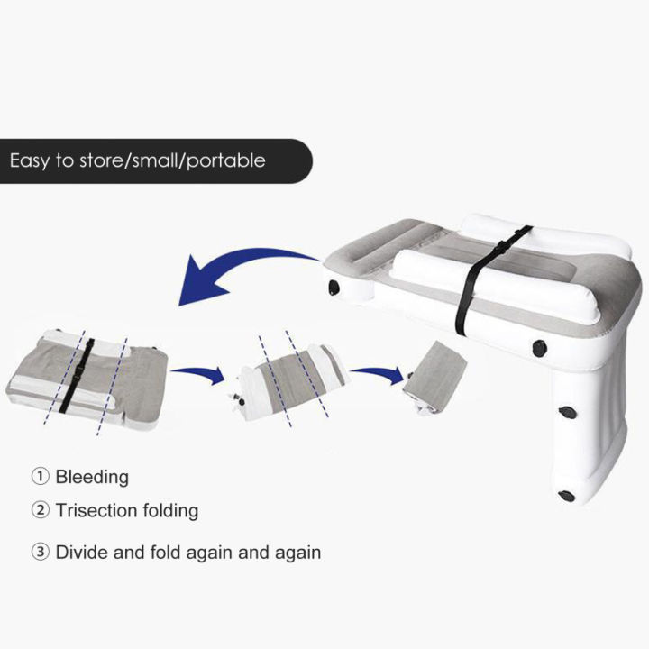 เตียงสนามพกพาที่นอนเป่าลมติดรถสำหรับเครื่องบินรถไฟรถบัสเก้าอี้แกว่งกลางแจ้ง