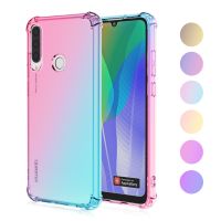 for Huawei Y7P 2020 Y7A Y7 Pro 2019 Y7 Prime 2018 2019 Clear Case Cute Gradient Slim Anti Scratch Flexible TPU Shockproof Cover