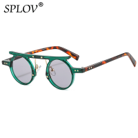 Fashion Round Punk Sunglasses Men Women Small R Gradient Shades Vintage Color UV400 Male Female Clear Eyewear Hip Hop